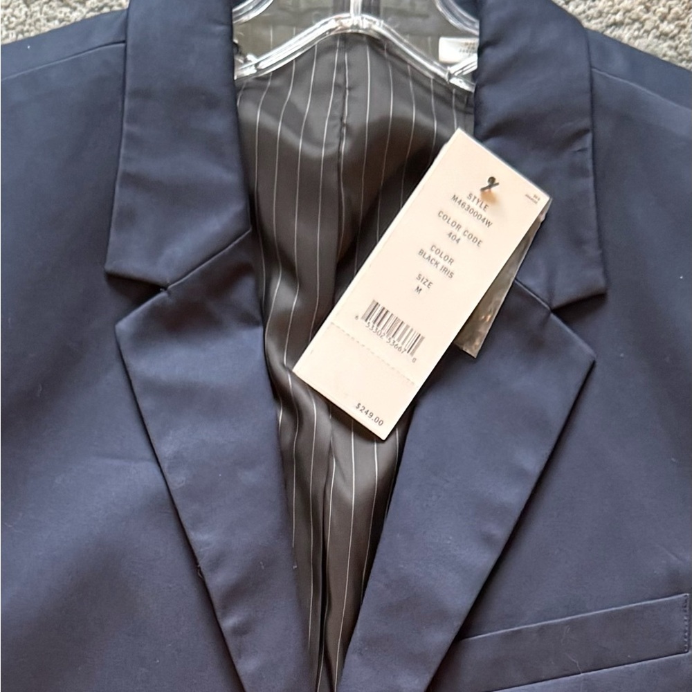 DKNY Men's Modern-Fit Stretch Suit Jacket Blue NWTs Size Medium 32 Length